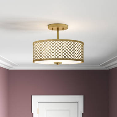 Etta Avenue™ Adeyne Glass Semi Flush Mount & Reviews | Wayfair